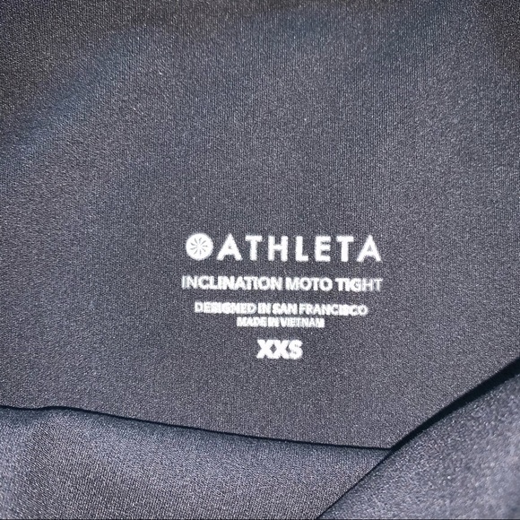 NEW Athleta Inclination Black Moto Tights Leggings XXS - Picture 9 of 10